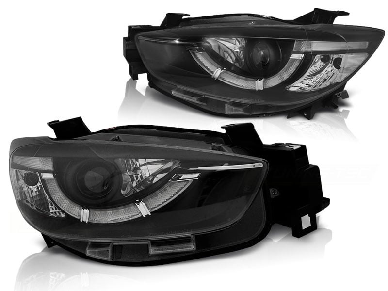 Koplampen MAZDA CX5 11-15 Zwart TRUE DRL - 55% Korting!