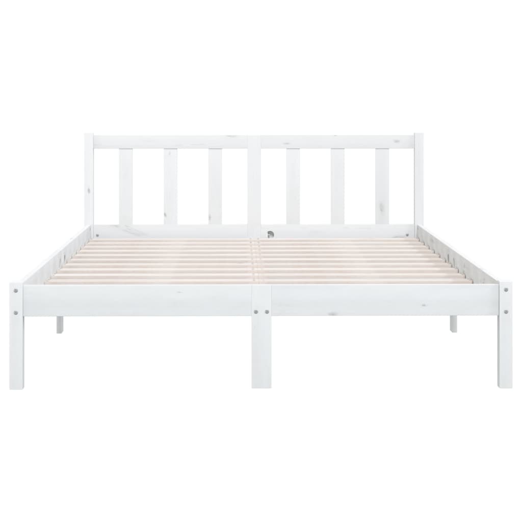 vidaXL Bedframe Grenenhout Wit 120x190 cm - 40% Korting!