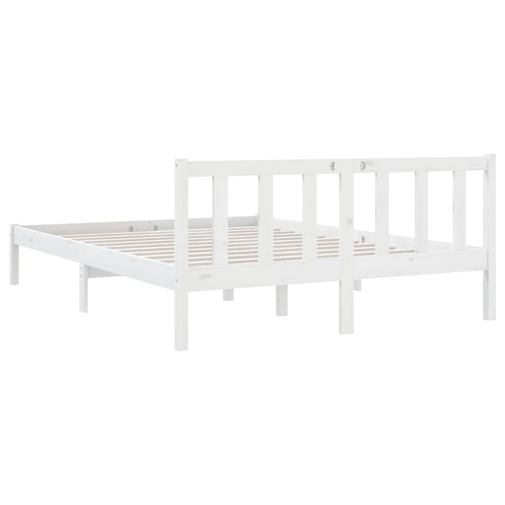 vidaXL Bedframe Grenenhout Wit 120x190 cm - 40% Korting!