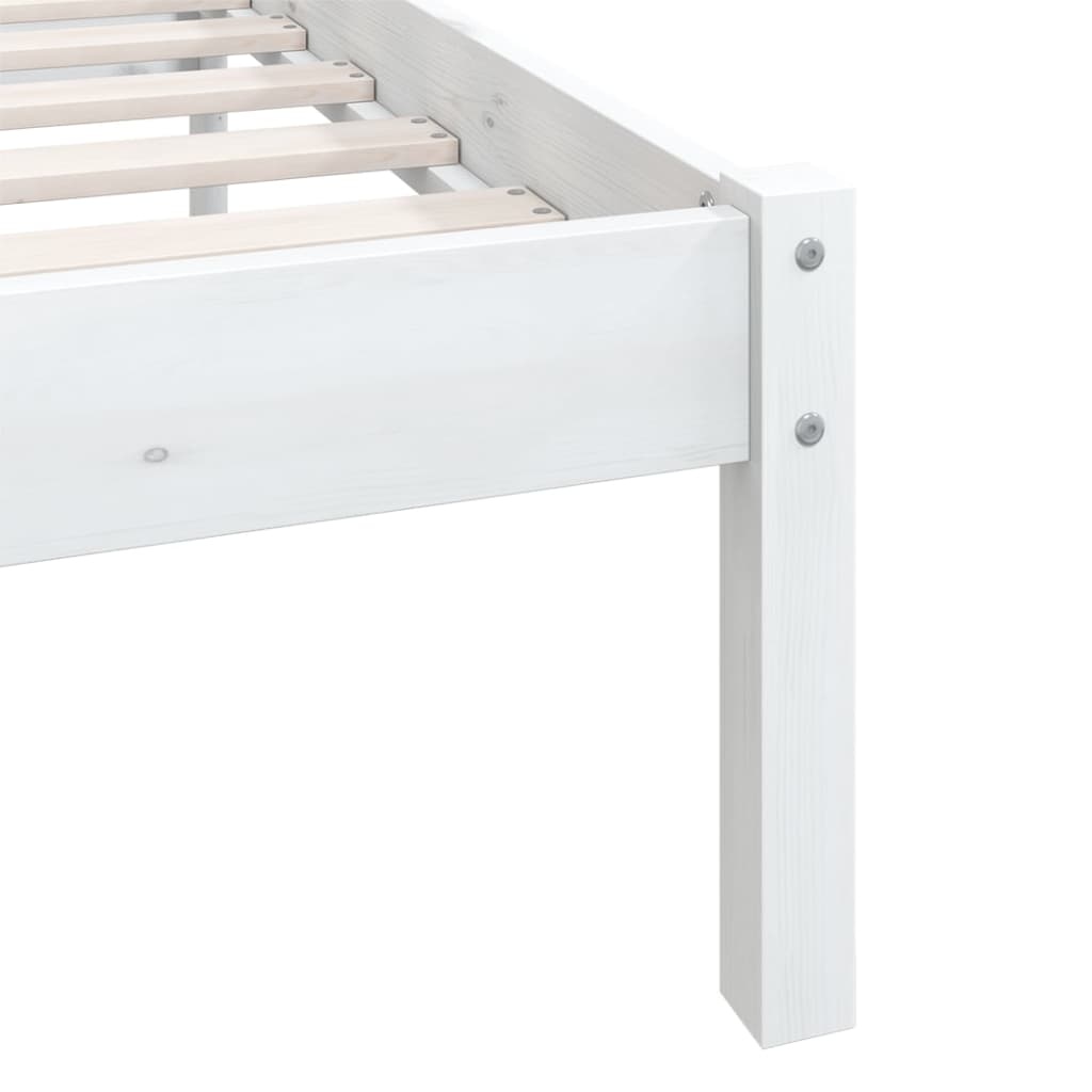 vidaXL Bedframe Grenenhout Wit 120x190 cm - 40% Korting!