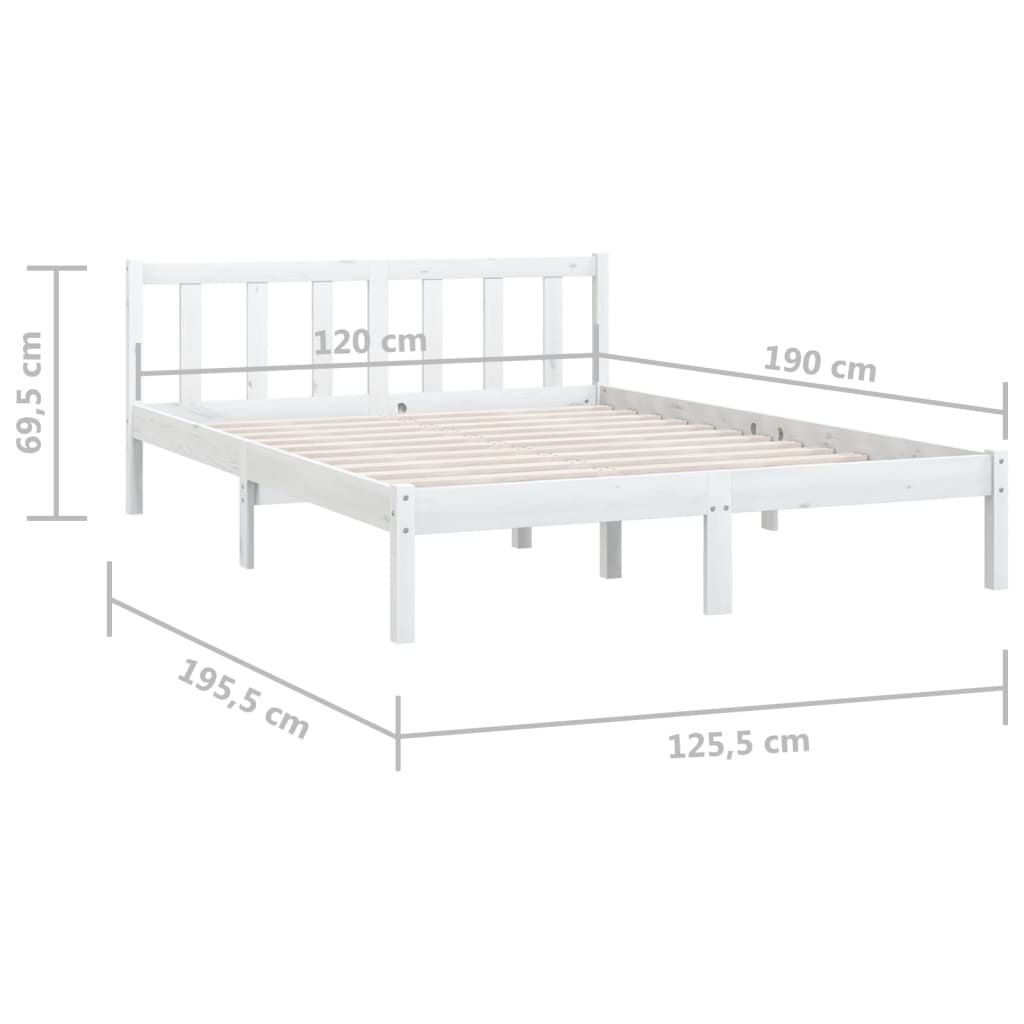 vidaXL Bedframe Grenenhout Wit 120x190 cm - 40% Korting!