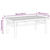 VidaXL Salontafel Bamboe 90x50x35 cm - 40% Korting!