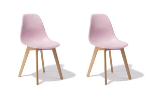 Eetkamerstoelen KITO - Set van 2 - Roze - 40% Korting!