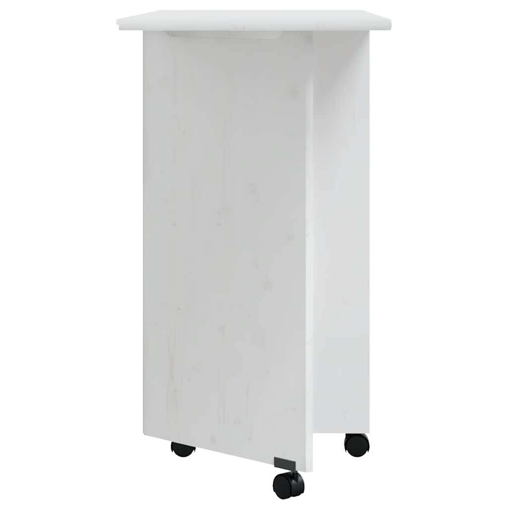 VidaXL Ladekast met Bureau MOSS (40% Korting!) - Verrijdbaar Grenenhout Wit