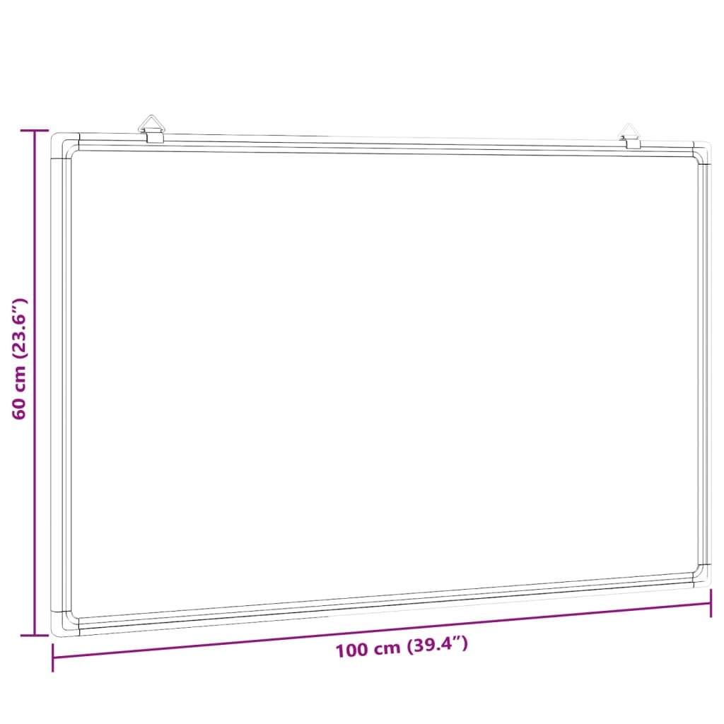vidaXL Magnetisch Whiteboard 100x60cm - 55% Korting! Lichte Deuk