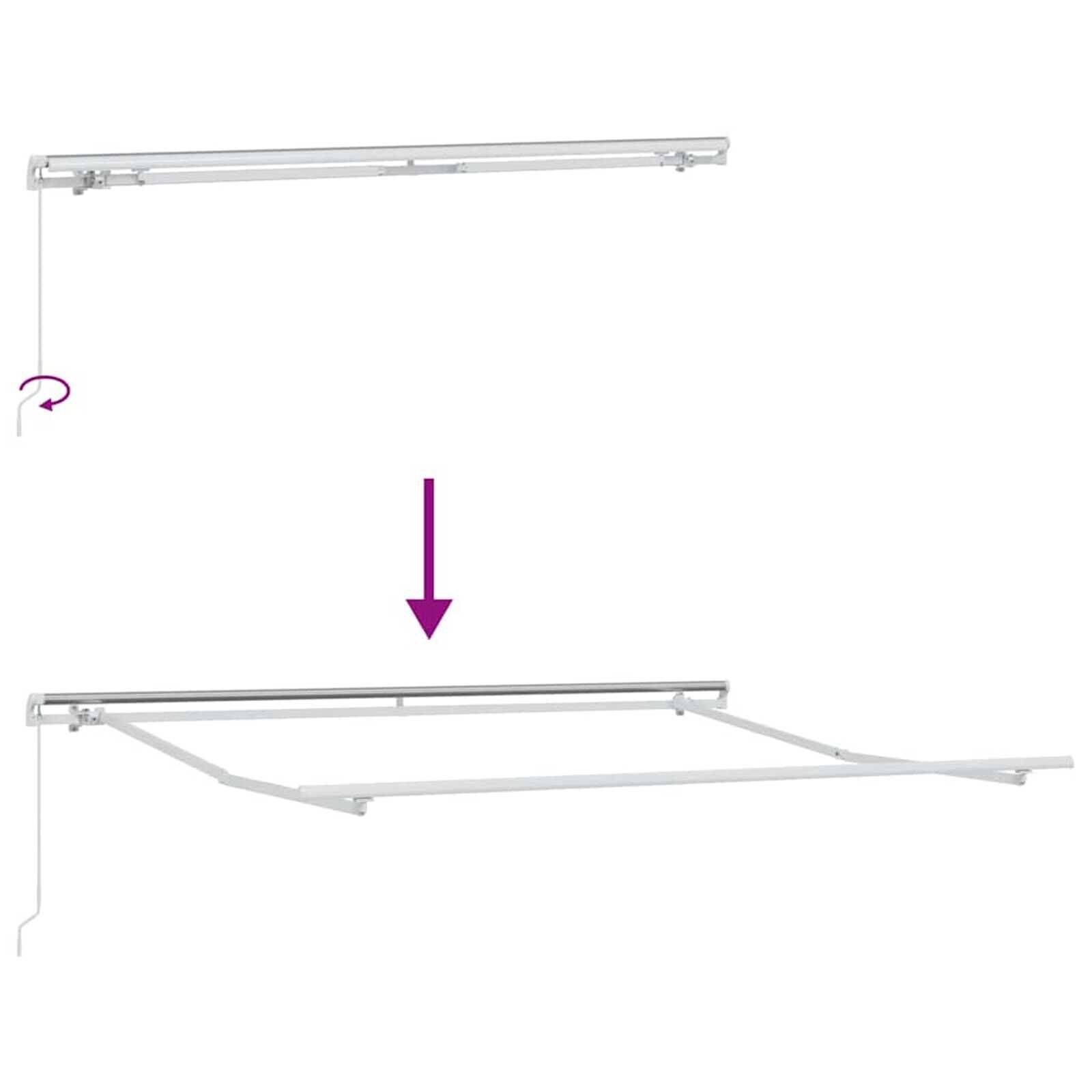 Markies Handmatig Wit 3 x 2,5 m Metaal | 46% Korting | Bijna Nieuw!