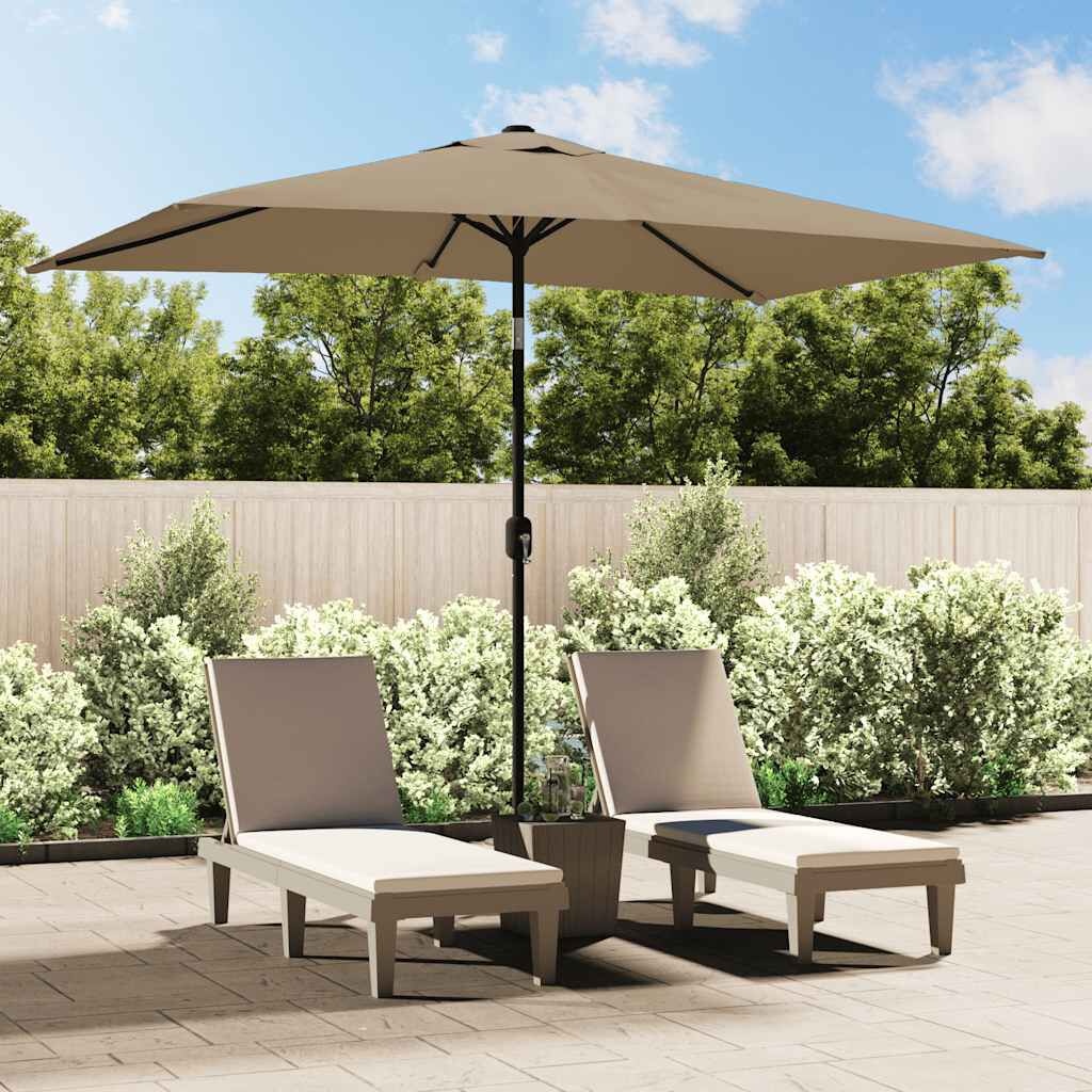 VidaXL Parasol Taupe 300x200cm | Met Staal & Zwengel | 41% Korting!