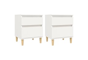 VidaXL Nachtkastjes 2 st. 40x35x50 cm Wit | 68% Korting! | Lichte Schade