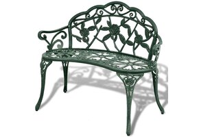 VidaXL Tuinbank Gietaluminium Groen - 40% Korting! Slechts 1 op voorraad!