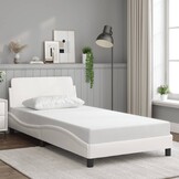 vidaXL Wit Kunstlederen Bedframe 100x200 cm - 66% Korting!