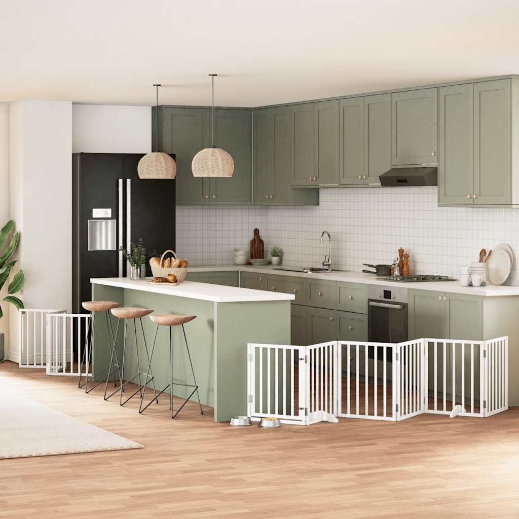 vidaXL Hondenhek 3-Panels 150cm Wit - 55% Korting! (Incl. Montage)