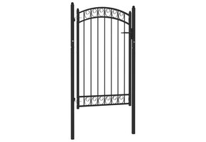 VidaXL Poort Staal Zwart 100x150cm - NU 55% KORTING! (Lichte Krasjes)