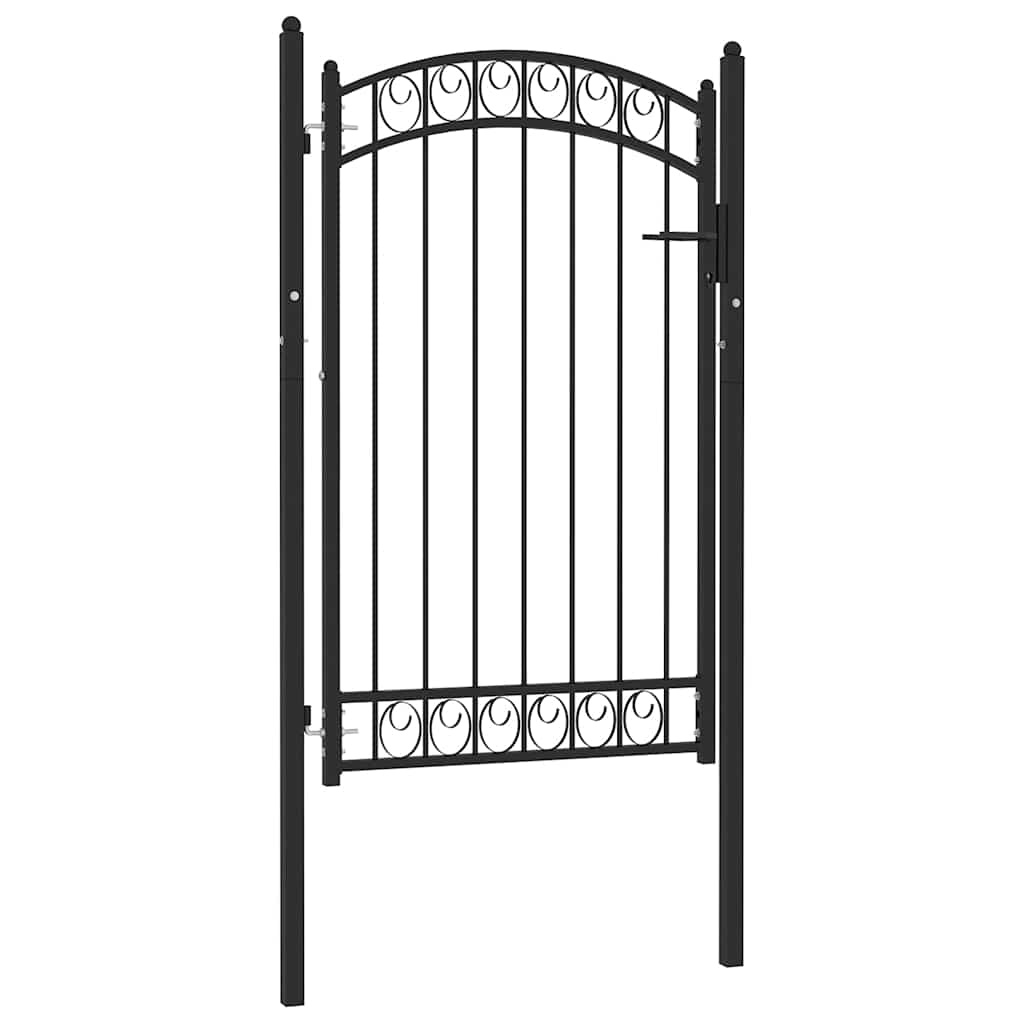 VidaXL Poort Staal Zwart 100x150cm - NU 55% KORTING! (Lichte Krasjes)