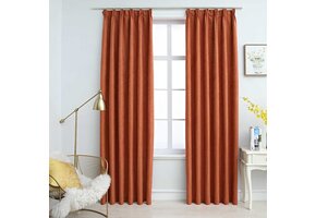 VidaXL Gordijnen Roestkleurig 2x 140x245 cm - 40% Korting!