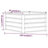 VidaXL Verhoogde Plantenbak Cortenstaal 129x129x45cm | 40% Korting!