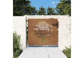 vidaXL Poort 85x75cm Boomontwerp Cortenstaal | 55% Korting!