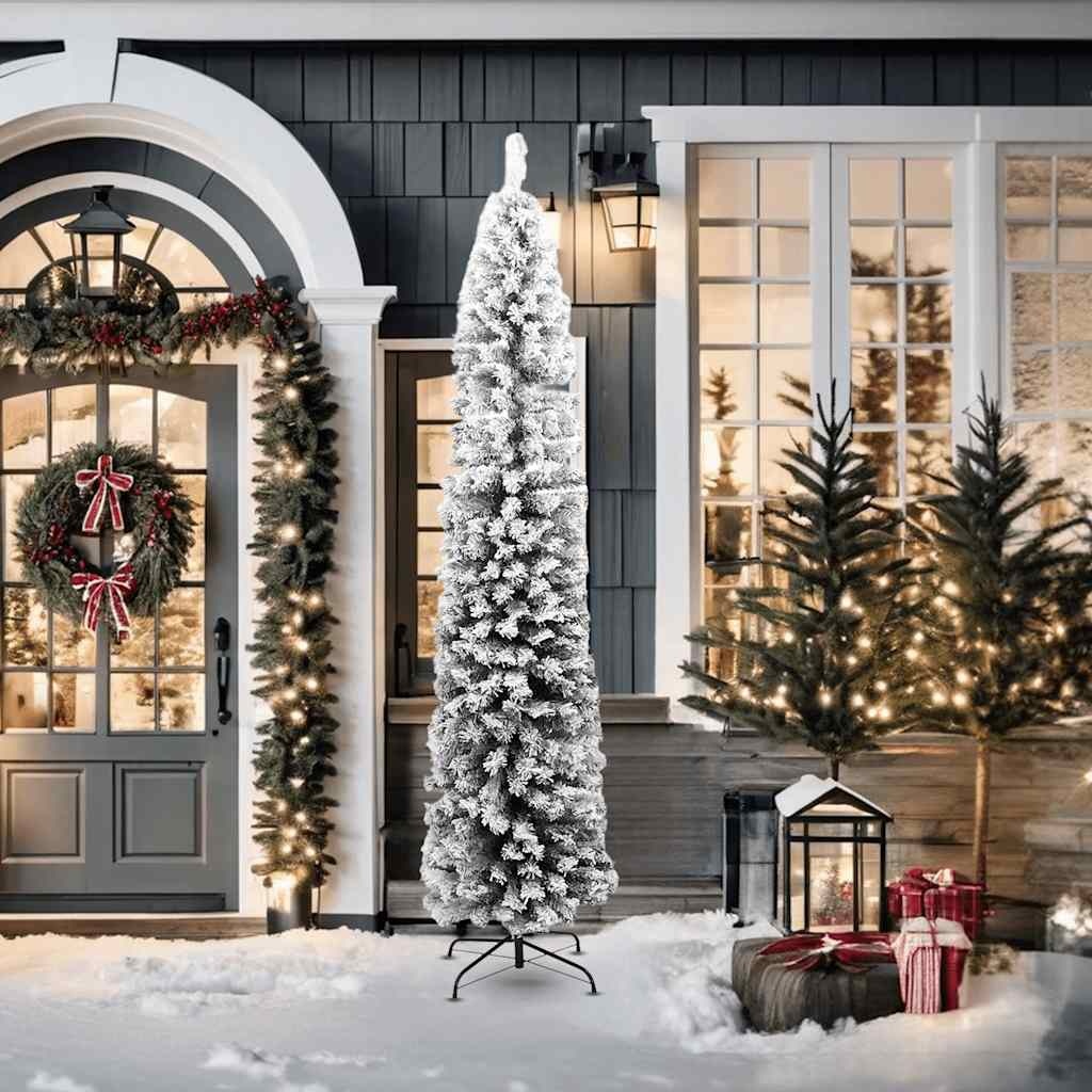 VidaXL Smalle Kunstkerstboom 210 cm met Sneeuw - 40% Korting!