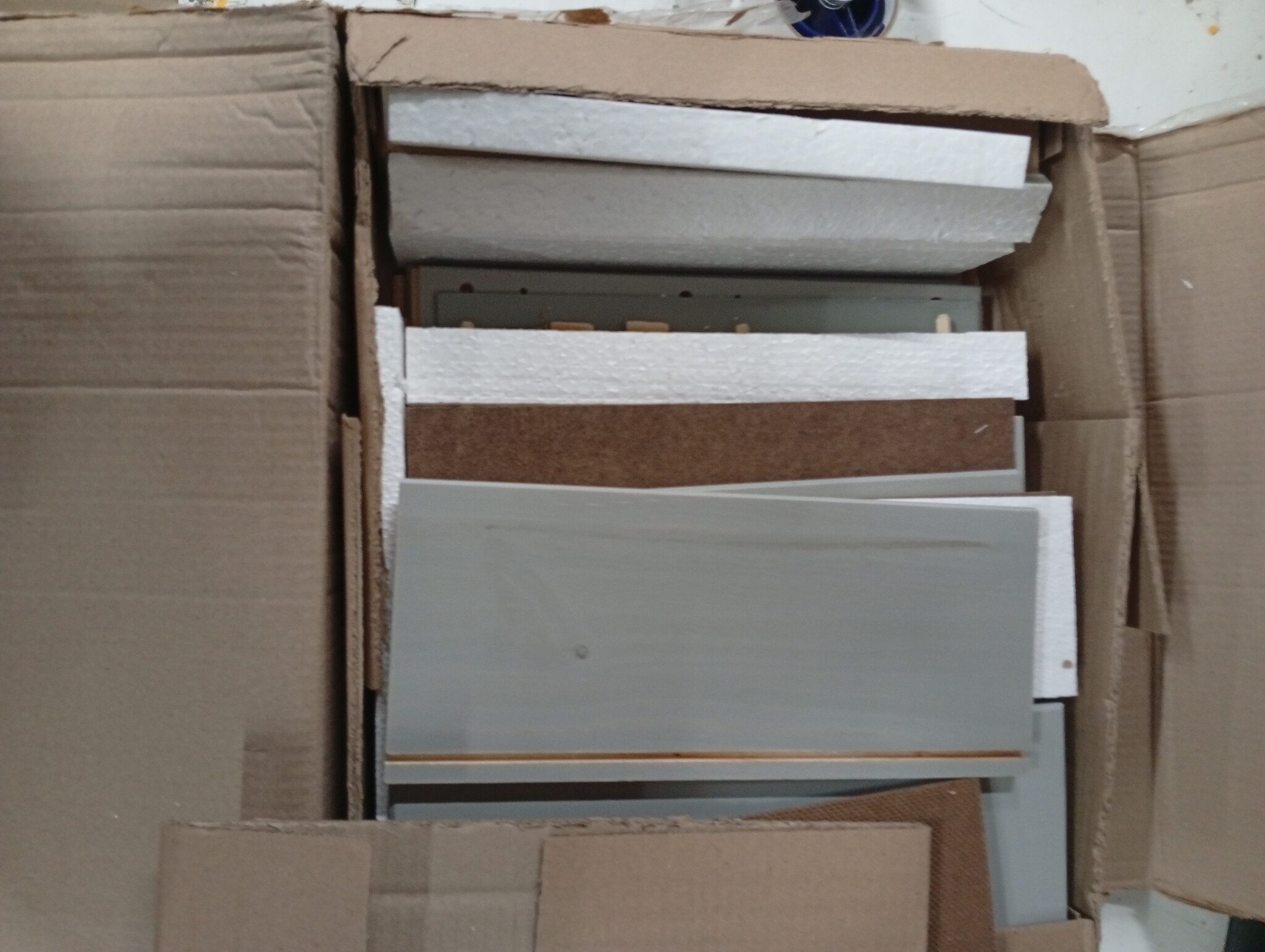 vidaXL Nachtkastje OSLO Grenenhout Grijs - 55% Korting! Uniek Stuk!