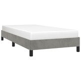 vidaXL Bedframe 90x190 cm Lichtgrijs Fluweel | 55% Korting