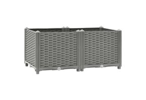 vidaXL Verhoogde Plantenbak 80x40x38cm PP - Lichtgrijs | 60% Korting!