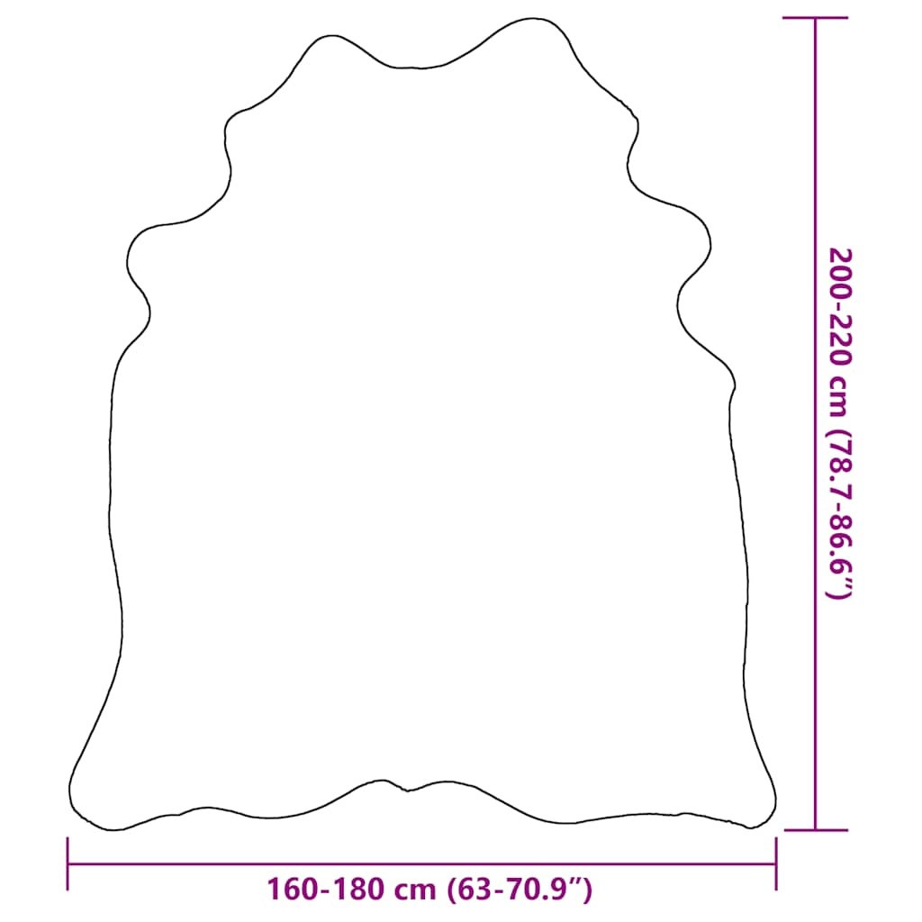 vidaXL Koeienhuid Vloerkleed Zwart 180x220 cm - 40% Korting!
