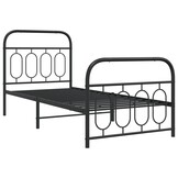 vidaXL Zwart Metalen Bedframe 90x190 cm | -55% Korting | Lichte Krasjes