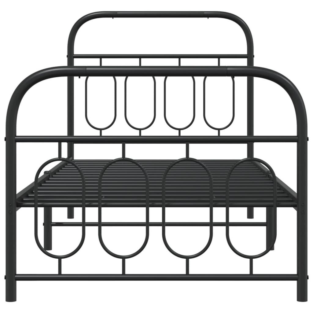 vidaXL Zwart Metalen Bedframe 90x190 cm | -55% Korting | Lichte Krasjes