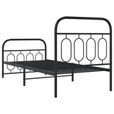 vidaXL Zwart Metalen Bedframe 90x190 cm | -55% Korting | Lichte Krasjes