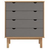 vidaXL OTTA Ladekast Grenenhout - 4 Lades | 40% Korting!