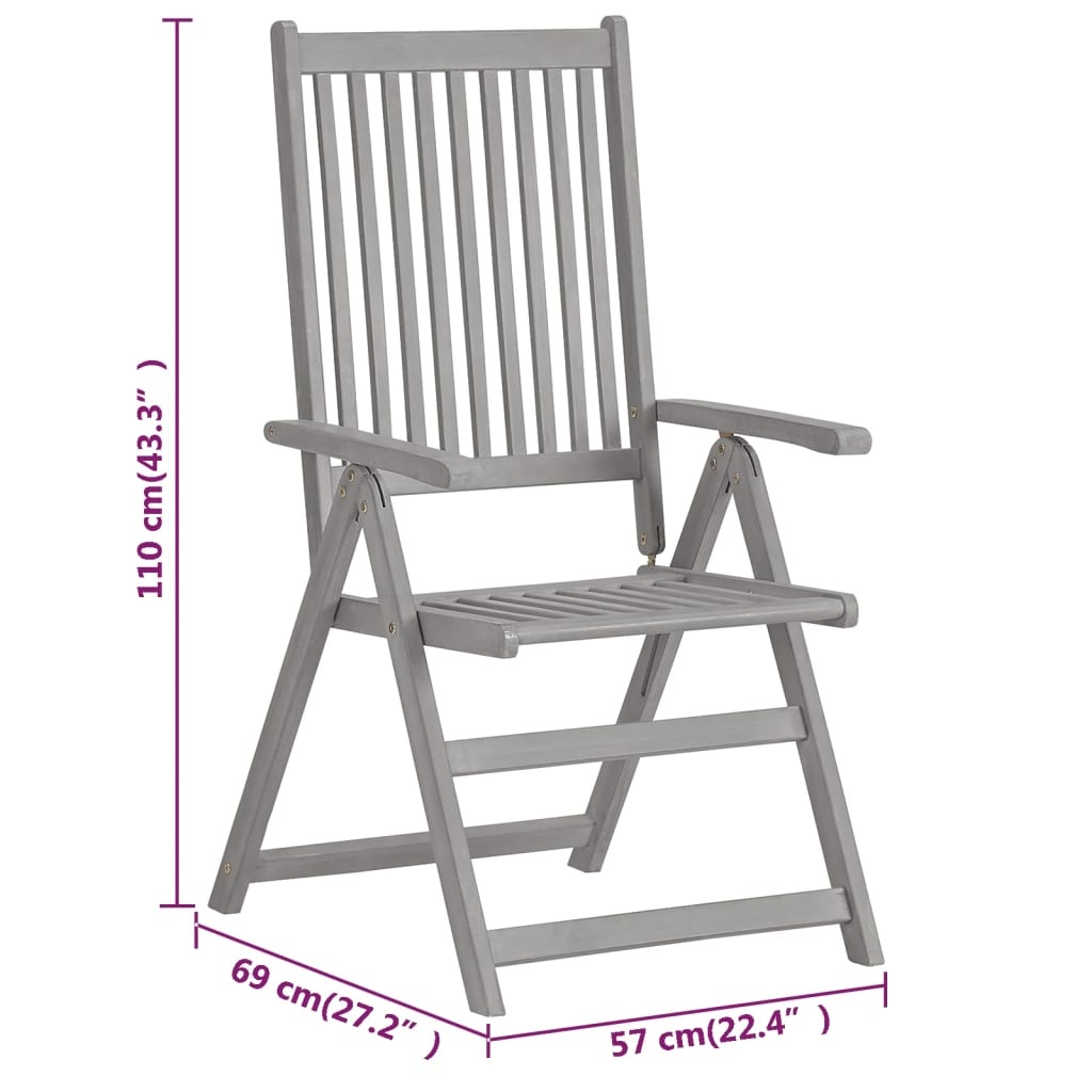 vidaXL Tuinstoelen 2 st. Acaciahout Greywash - 40% Korting! Exclusief!