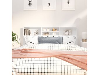 Hoofdbordkast Hoogglans Wit 180cm - 40% Korting!