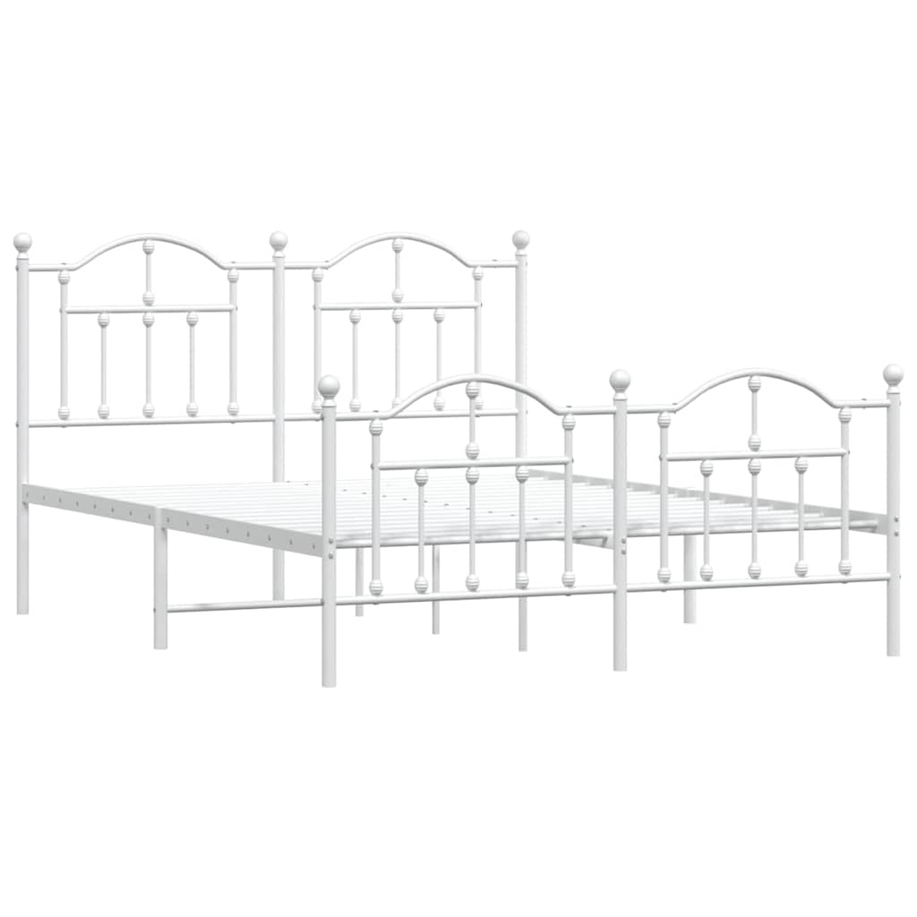 vidaXL Bedframe Metaal Wit 140x190 cm - 60% Korting! Lichte Schade