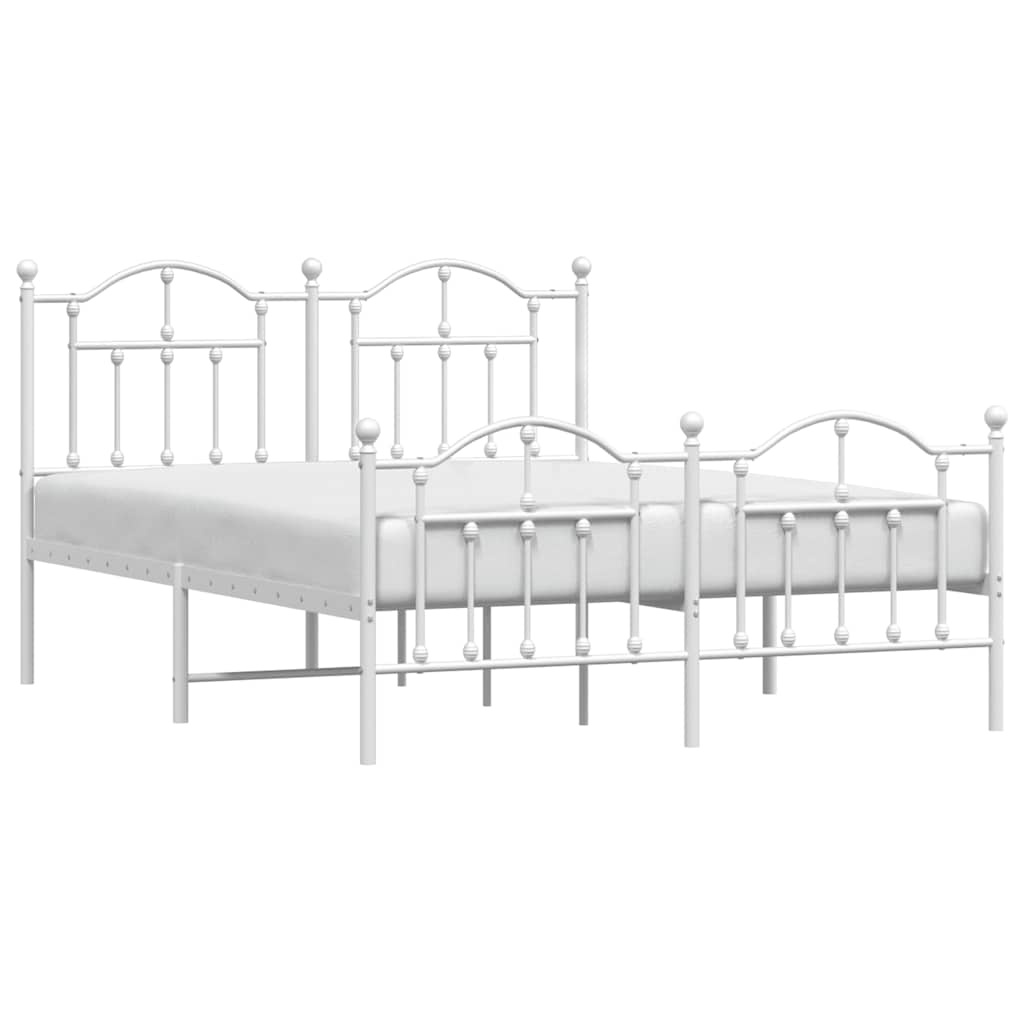 vidaXL Bedframe Metaal Wit 140x190 cm - 60% Korting! Lichte Schade