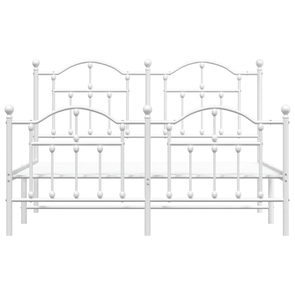 vidaXL Bedframe Metaal Wit 140x190 cm - 60% Korting! Lichte Schade
