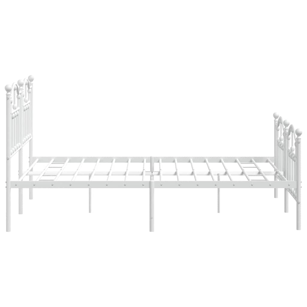 vidaXL Bedframe Metaal Wit 140x190 cm - 60% Korting! Lichte Schade
