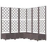 VidaXL Plantenbak Latwerk 120x120x121,5 cm Bruin - 60% Korting!