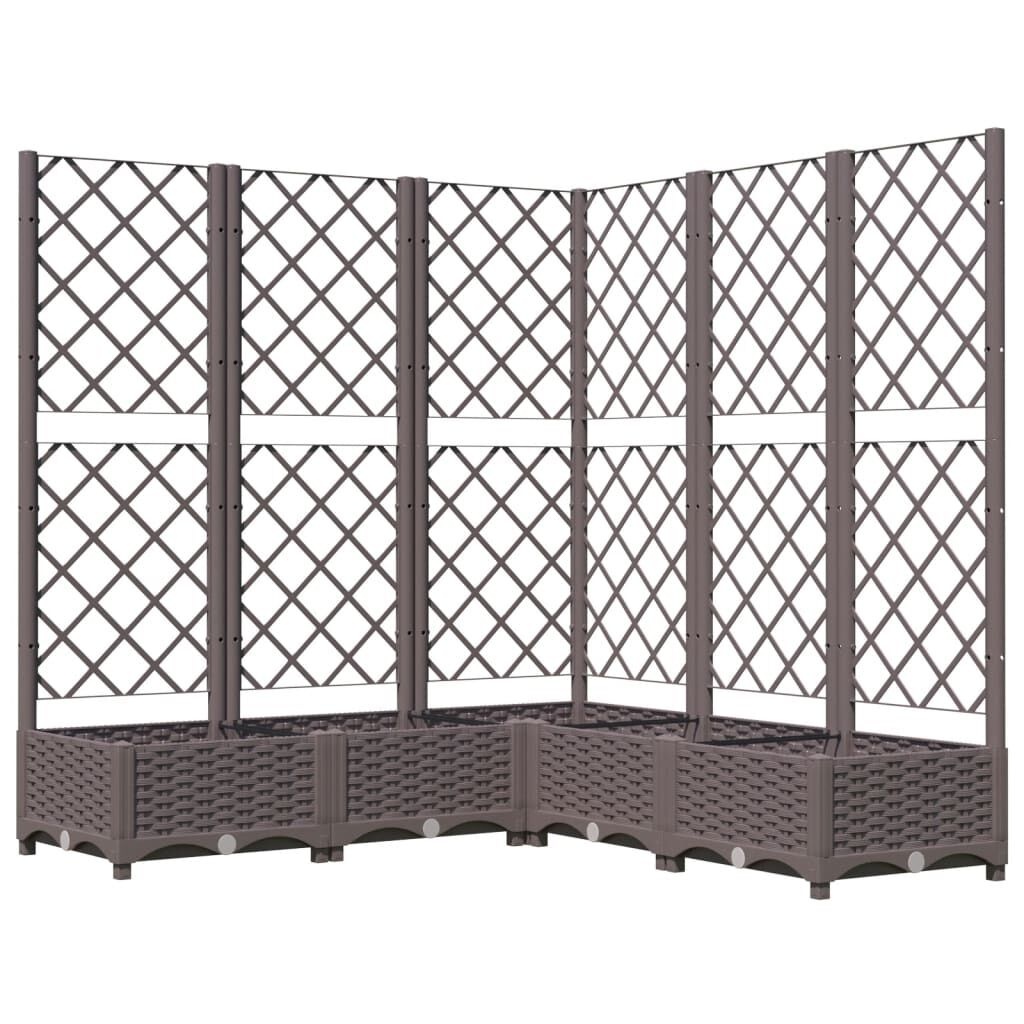 VidaXL Plantenbak Latwerk 120x120x121,5 cm Bruin - 60% Korting!