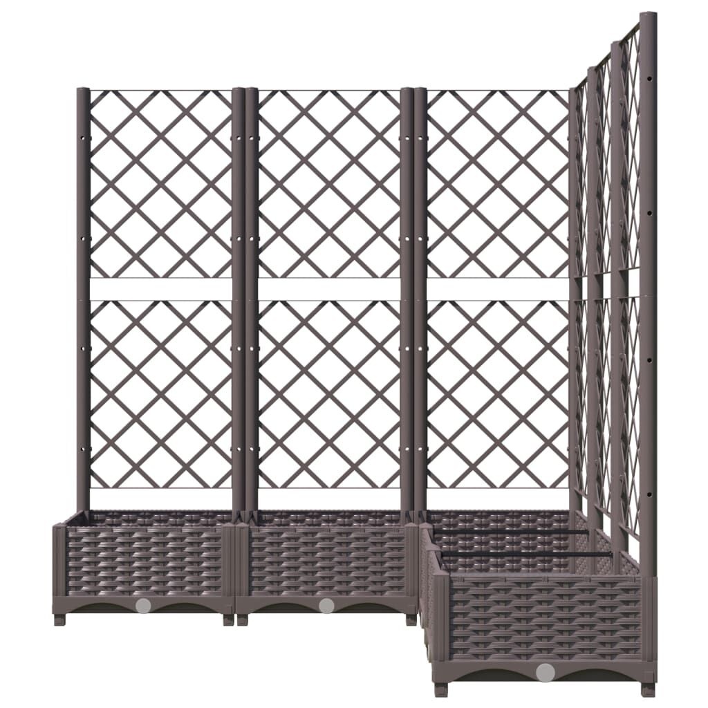 VidaXL Plantenbak Latwerk 120x120x121,5 cm Bruin - 60% Korting!