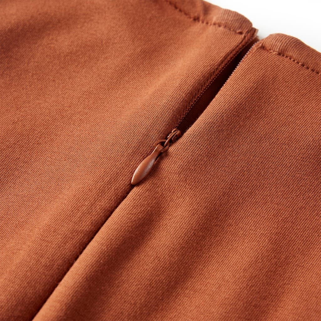 Kinderjurk Cognac | 128 | Paardenprint | Lange Mouwen | -40% Korting!