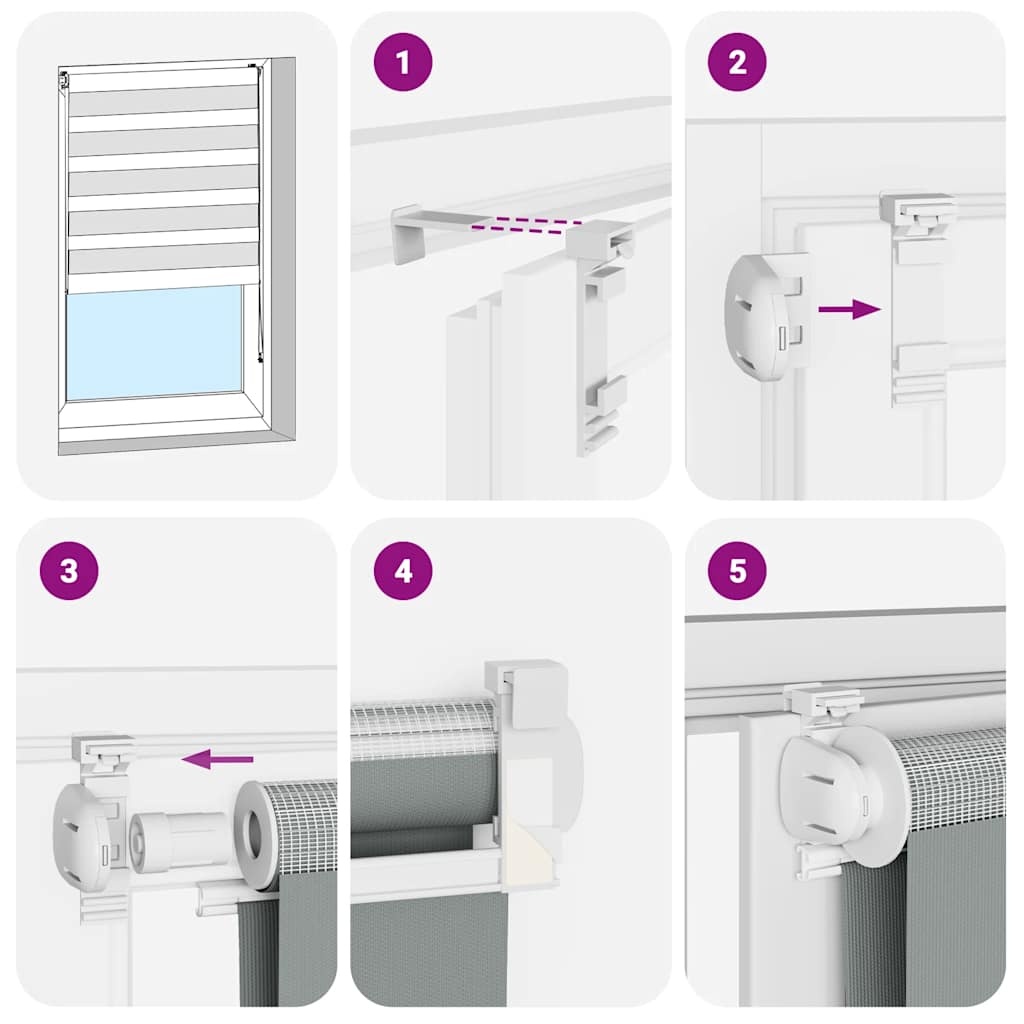 vidaXL Zebra rolgordijn Marmerbeige 140x230cm - Nu met 35% Korting!