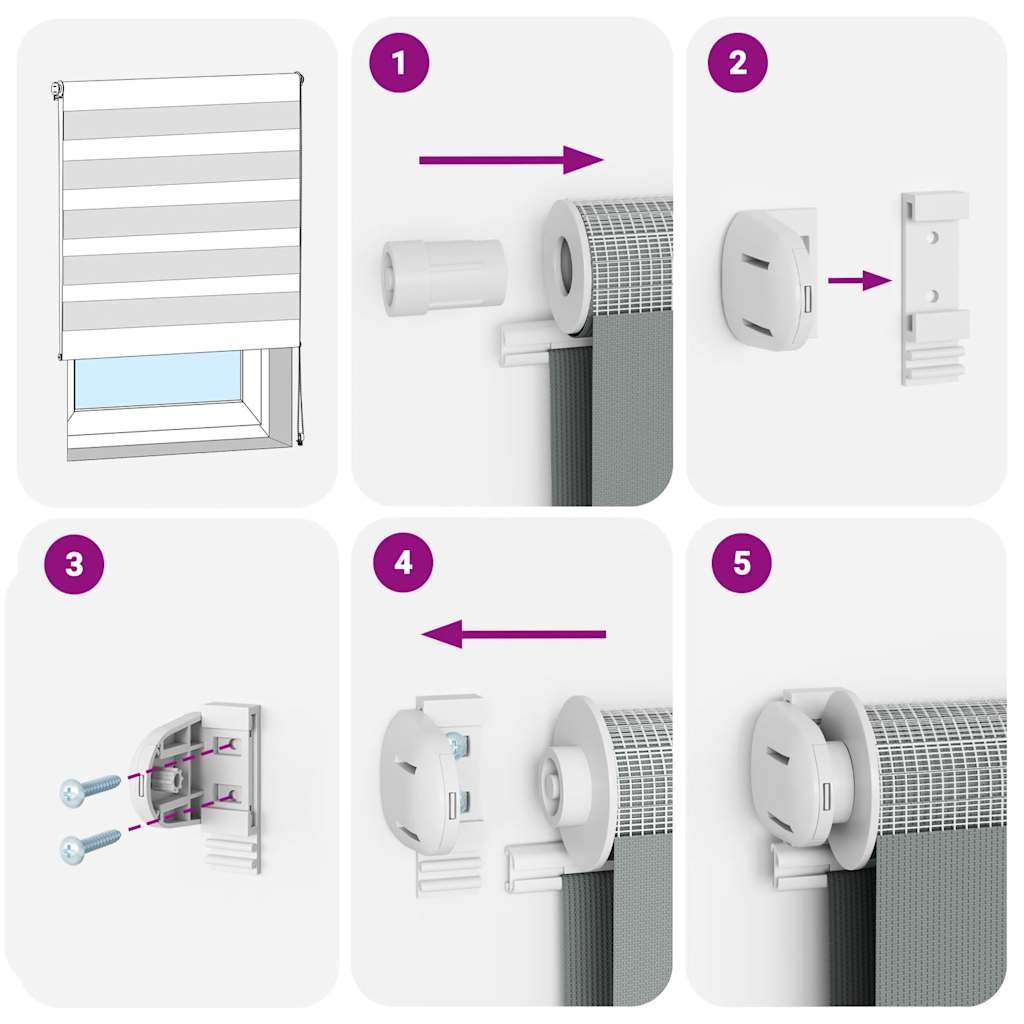 vidaXL Zebra rolgordijn Marmerbeige 140x230cm - Nu met 35% Korting!