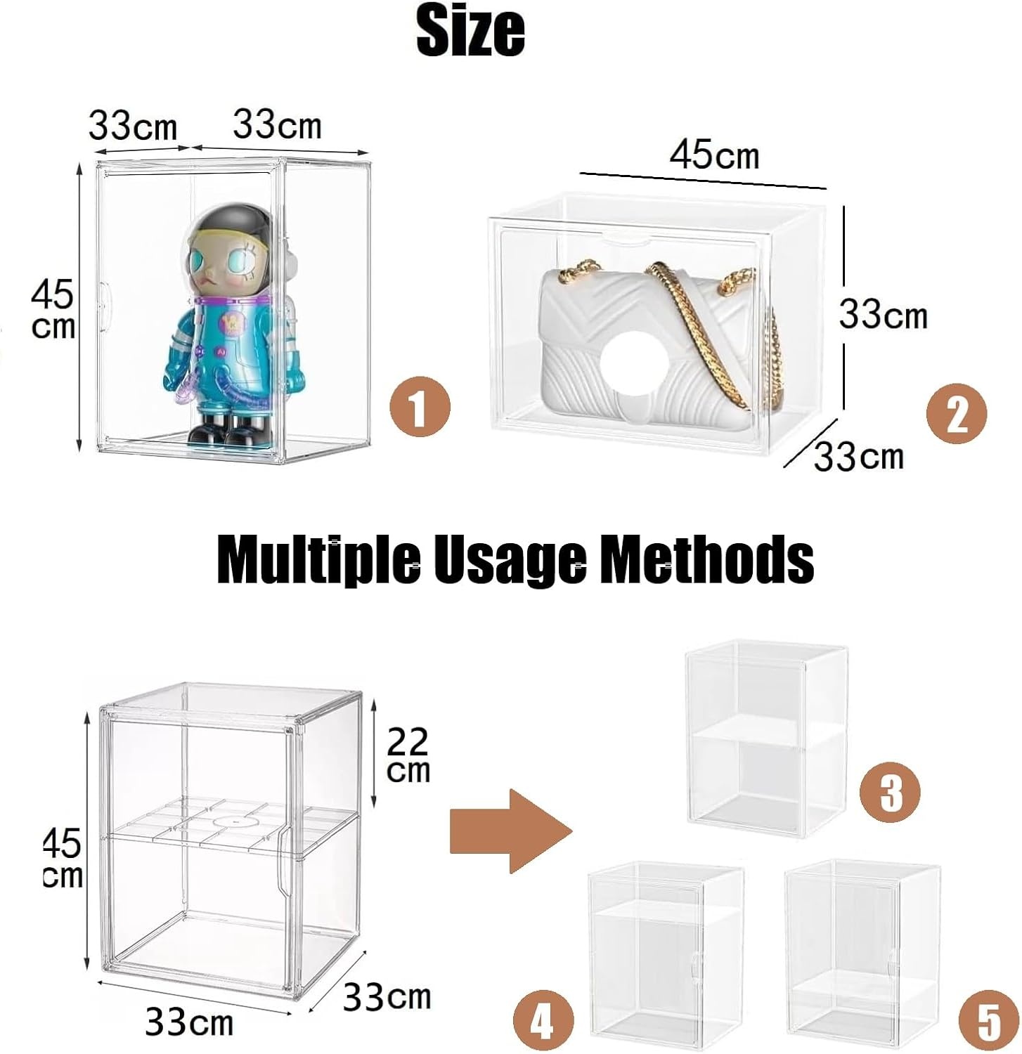 Acryl Vitrinekast met Deur - Verzamelingen Presenteren | -40% Korting!