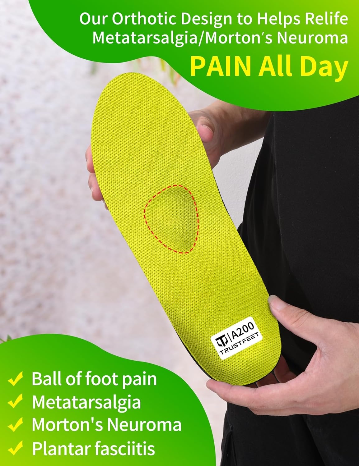 Orthopedische Inlegzolen EU 41-42 (Groen) - 35% Korting! Perfect voor Pijnverlichting