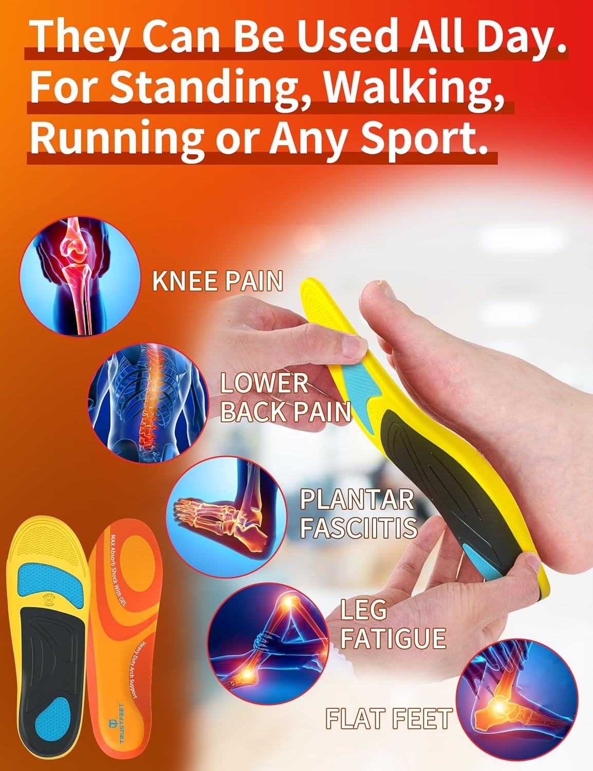 Orthopedische Werkinlegzolen Trustfeet B101 M (41-43) - 35% Korting!