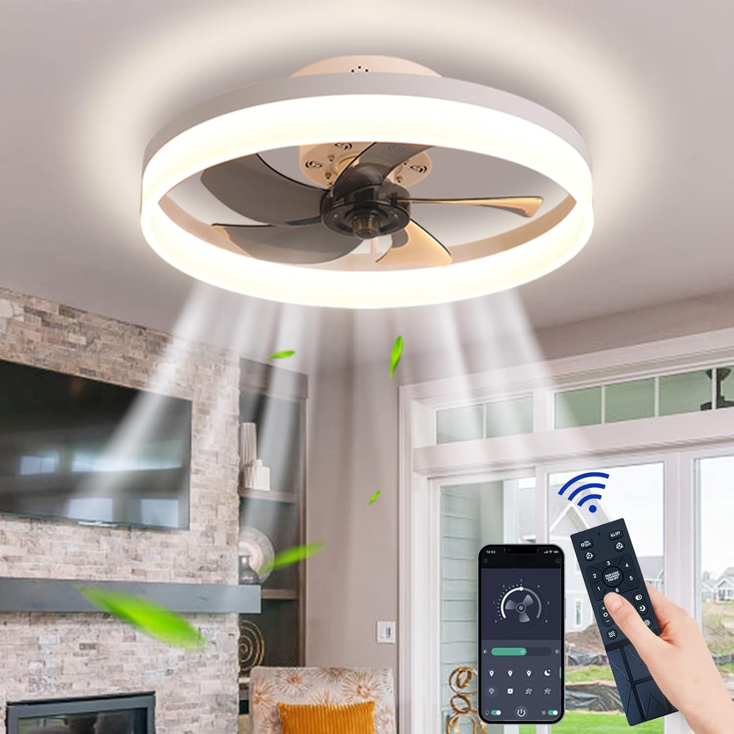 Plafondventilator met Verlichting & Afstandsbediening | 40% Korting | Stil & Dimbaar