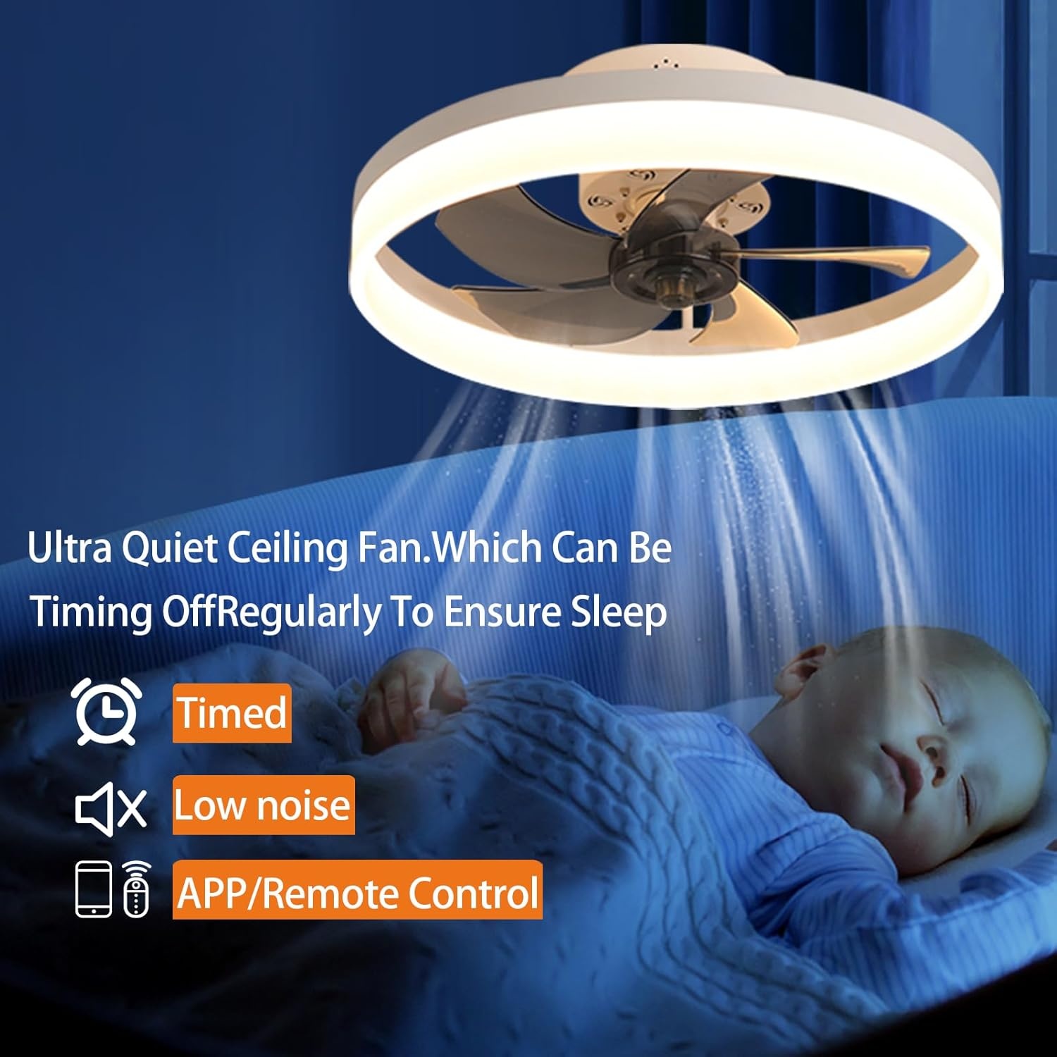 Plafondventilator met Verlichting & Afstandsbediening | 40% Korting | Stil & Dimbaar