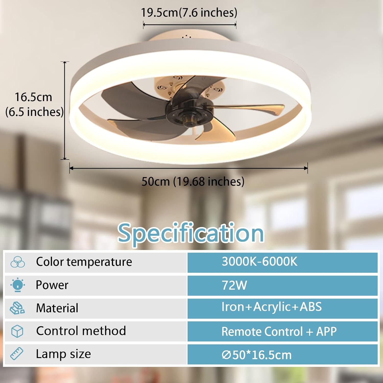 Plafondventilator met Verlichting & Afstandsbediening | 40% Korting | Stil & Dimbaar