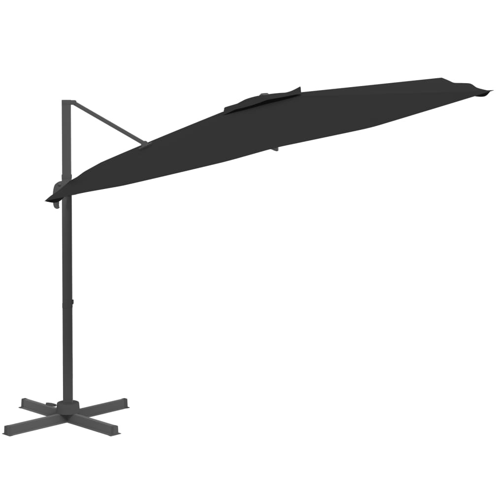 VidaXL Zweefparasol 400x300cm Zwart - 70% Korting | Licht Beschadigd