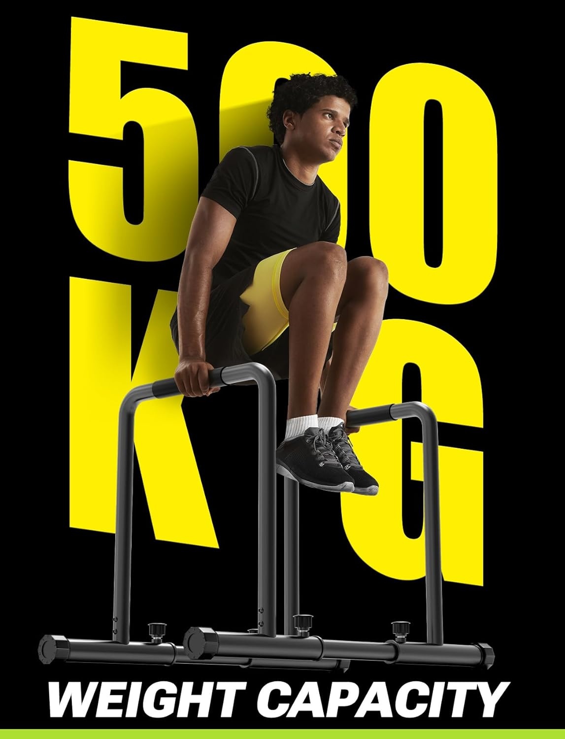 YOLEO Dip Bars - Draagbaar Fitnessstation (227kg) | 35% Korting!