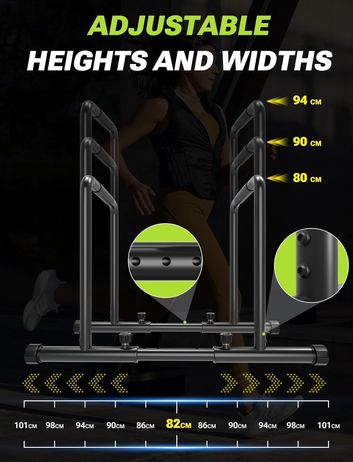 YOLEO Dip Bars - Draagbaar Fitnessstation (227kg) | 35% Korting!